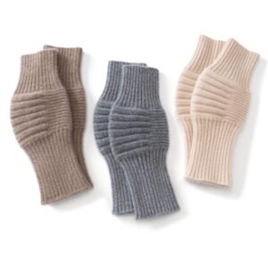 Autumn versatile women's thick double-stranded thickened knee pads cashmere, soft, breathable and warm
