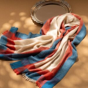 Fashionable and versatile warm cashmere scarf shawl classic striped design pure cashmere