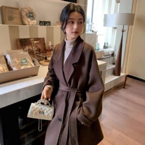 Small thickened camel hair woolen coat women's outer wear wool double-sided top coat
