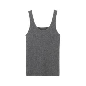 Versatile and fashionable pit striped pure cashmere vest, comfortable, versatile and simple