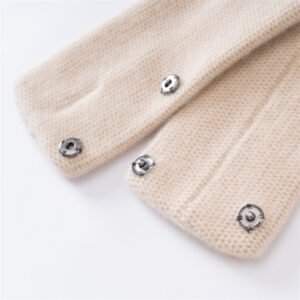 Pure cashmere knitted small scarf, warm and skin-friendly solid color versatile neck scarf, high-end cashmere accessories