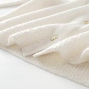 Versatile fashionable simple gold bar cardigan cashmere cashmere bottoming knitted sweater
