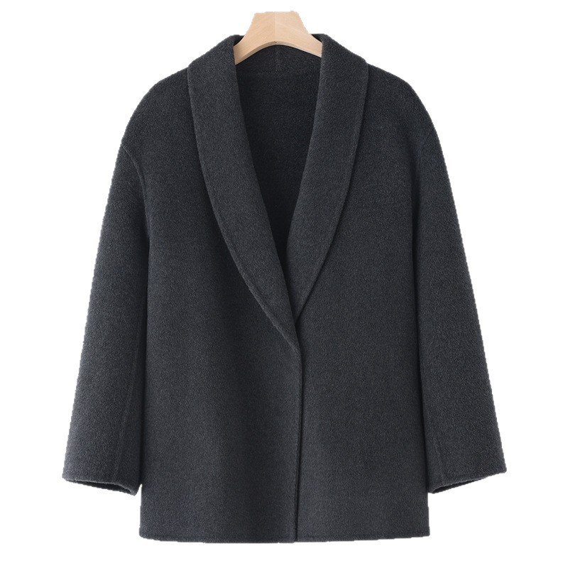 Women's cashmere double-sided woolen coat, short woolen coat, small, high-end and versatile - Image 3