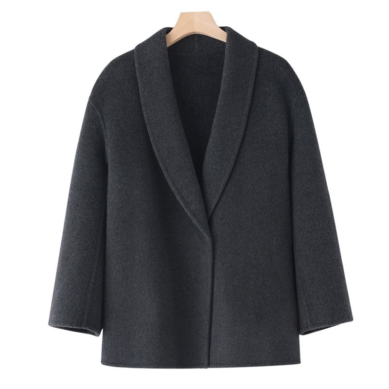Women's cashmere double-sided woolen coat, short woolen coat, small, high-end and versatile - Image 4