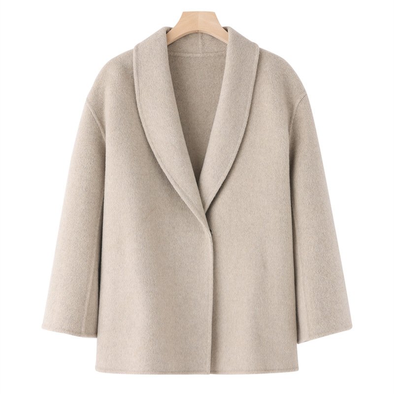 Women's cashmere double-sided woolen coat, short woolen coat, small, high-end and versatile - Image 7