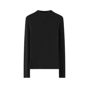Wool bottoming sweater, round half turtleneck, machine washable, all-match slimming sweater, warm and comfortable