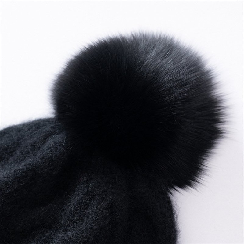 Spring cable knit cashmere hat, fashionable, casual, commuting, versatile and warm - Image 2